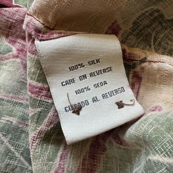 Solitude Floral Print Washable Silk Men’s Button Up Shirt Size 2XL Beach Theme - Picture 10 of 12